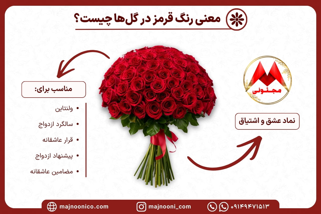 هر رنگ گل رز نماد چیست