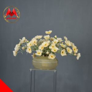 شاخه گل شقایق لاکچری در گلدان شیشه ای | دکوراسیون خاص و لوکس