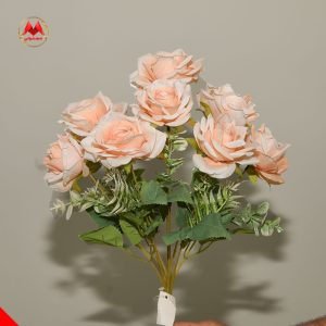بوته رز ۹ بازو وارداتی کد ۳۱۶ | گل رز مصنوعی باکیفیت | مناسب باکس، دکوراسیون و گل‌آرایی
